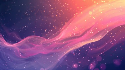 The image is a pink and purple abstract background with a gradient from light to dark. There are also some sparkles in the background.