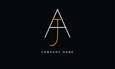 AJ, JA, A, J Abstract Letters Logo Monogram