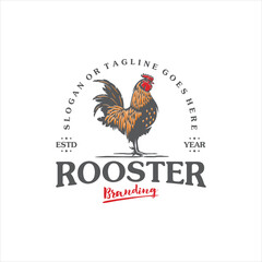 Rooster Logo Design Vector Image
