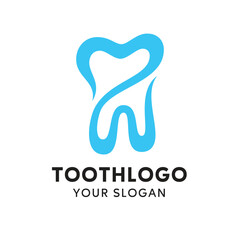 Simple and Unique Tooth Icon Logo Design For Dentist