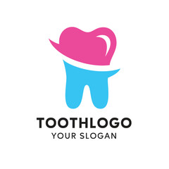 Simple and Unique Tooth Icon Logo Design For Dentist