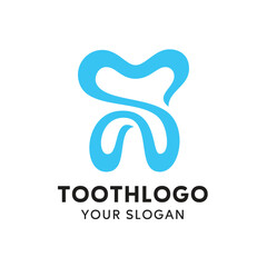 Simple and Unique Tooth Icon Logo Design For Dentist