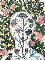 Flowers head illustration