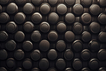 dark surface with a pattern of raised circular textures in a grid formation