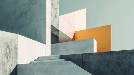 Abstract Minimalistic Architecture Landscapes: Exploring Simplicity in Form and Space