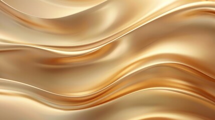 Obraz premium Abstract golden silk waves background with smooth, flowing lines and luxurious texture, ideal for elegant, high-end designs.