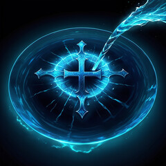 abstract blue background with circles