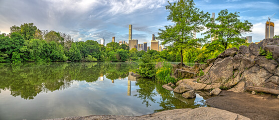 Central Park, New York City at the lake