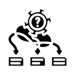 decision support analyst glyph icon vector. decision support analyst sign. isolated symbol illustration