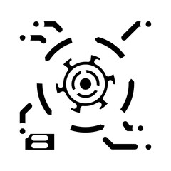 change management analyst glyph icon vector. change management analyst sign. isolated symbol illustration