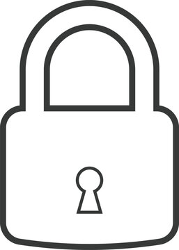 recommend clip art: close outline padlock icon. locked and lock on transparent background. Security symbol for your web site design, logo, app. safety protection