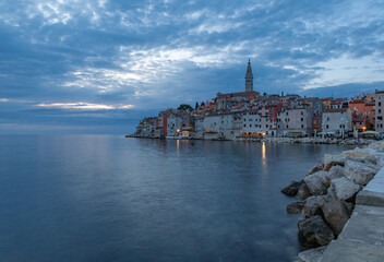 Obraz premium View of the old romantic town of Rovinj on the Istrian Peninsula