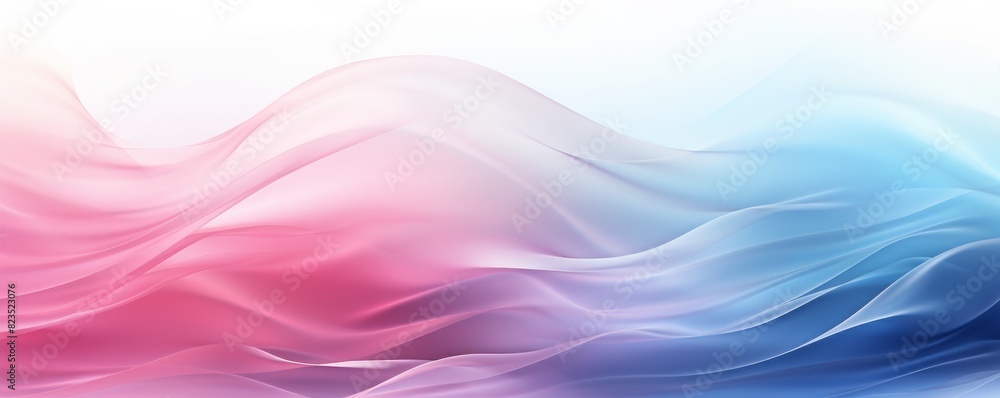 Leinwandbilder abstract background with flowing gradient waves of pink and blue, creating a soft and dreamy atmosph