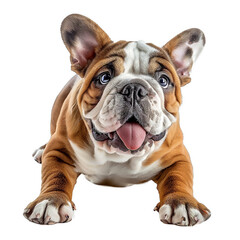 Obraz premium Adorable English Bulldog Puppy Posing Isolated on White Background