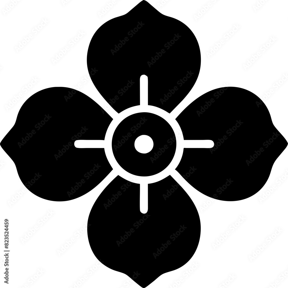 Sticker flower pictogram