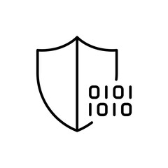 Data science outline icons, minimalist vector illustration ,simple transparent graphic element .Isolated on white background