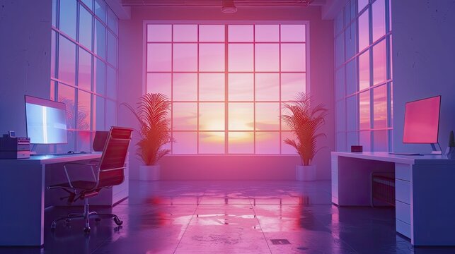 Experience the future of real estate investment tech with holographic projections in a sleek minimalist office setting. #CuttingEdgeForecasts