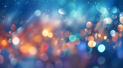 Abstract bokeh background of Christmas lights,Toned image