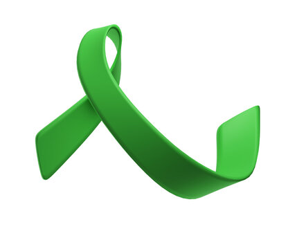 Green ribbon liver cancer awareness symbol. Scoliosis awareness day. June 26. Annual health awareness concept for banner, poster, card and background design