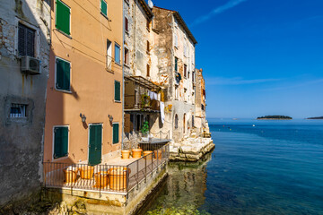 View of the old romantic town of Rovinj on the Istrian Peninsula