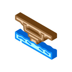 box girder bridge isometric icon vector. box girder bridge sign. isolated symbol illustration