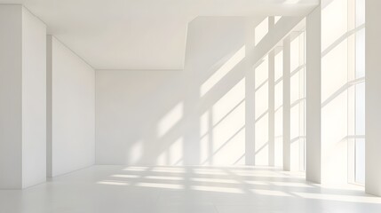 Fototapeta premium Minimalist White Room Infinite Canvas for Creative Mindfulness