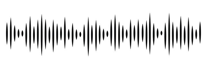 Sound wave set. Sound waves, Equalizer, Audio waves, Radio signal, Music. Recording. On White Background Vector illustration.