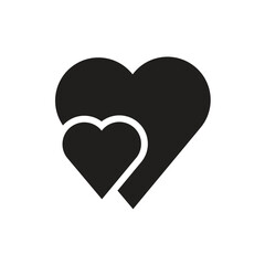 Heart icon in trendy flat design.