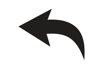 Black arrow icon .Flat style arrow icon for your website, design, logo, app, UI., curved arrow sign.