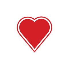 Love icon in trendy flat design.