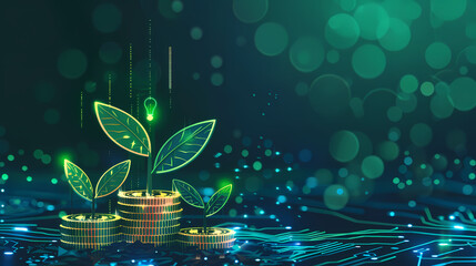 Financial innovation online banking wealth vector image