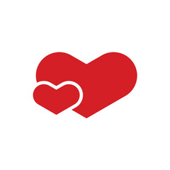 Heart icon in trendy flat design.