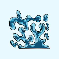 Water Wave abstract design. illustration vector