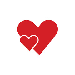 Heart icon in trendy flat design.