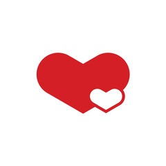 Heart icon in trendy flat design.
