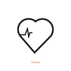 heartbeat Icon. Vector Illustration Logo Template.
