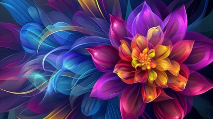 Obraz premium Vibrant Colorful Flower Blooming
