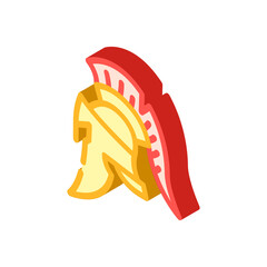 helmet spartan roman greek isometric icon vector. helmet spartan roman greek sign. isolated symbol illustration