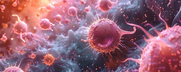 A beautiful digital painting of a virus.