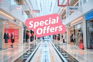 Modern and stylish shopping logos with text 'Special Offers'.