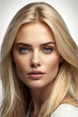 Naklejka premium close up portrait of a woman beautiful makeup portrait of a woman