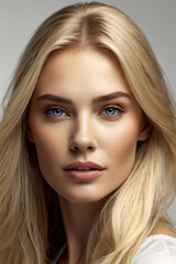 Naklejka premium close up portrait of a woman beautiful makeup portrait of a woman