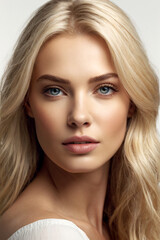Fototapeta premium close up portrait of a woman beautiful makeup portrait of a woman