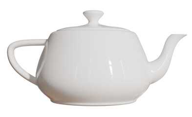 Classic TeaPot 3D rendering isolated white