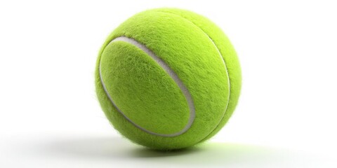 3D render of a single tennis ball isolated on a white background