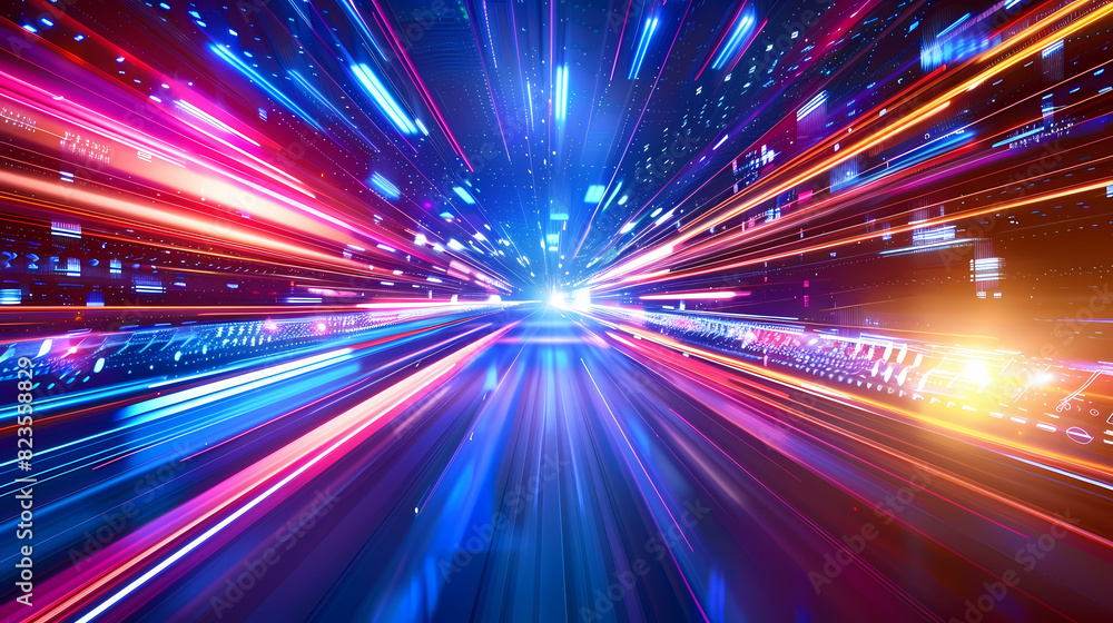 Poster abstract speed technology concept background vector image
