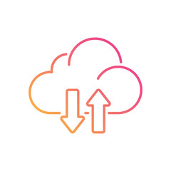Cloud Data vector icon