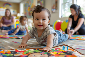 Baby with early education.