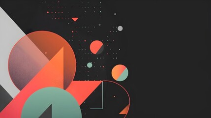 Obraz premium Geometric Abstract Template with Copyspace for Minimalist Design