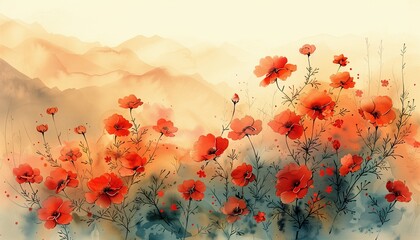 Obraz premium poppy flowers in the field